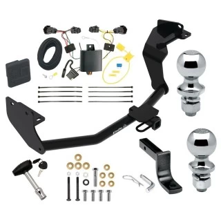 Custom Fit Trailer Hitch Draw-Bar w/ Pin/Clip Wiring Harness (Plug & Play) 1-7/8" and 2" Chrome Ball Security Lock Pin Rubber Hitch Plug Cover Installation Hardware Installation Instructions 371320 118583 63820 63810 580407 2211 Draw-Tite T Trailer Tow Hitch For 16-20 KIA Sorento w/ I4 Engine Deluxe Package Wiring 2" and 1-7/8" Ball and Lock