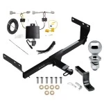 Trailer Tow Hitch For 21-27 Nissan Rogue Complete Package w/ Wiring Draw Bar and 2" Ball