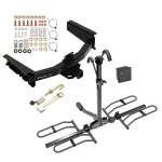 Trailer Tow Hitch For 19-25 Ram 1500 New Body w/ OEM Receiver & Class III Tow Bumper Platform Style 2 Bike Rack Hitch Lock and Cover