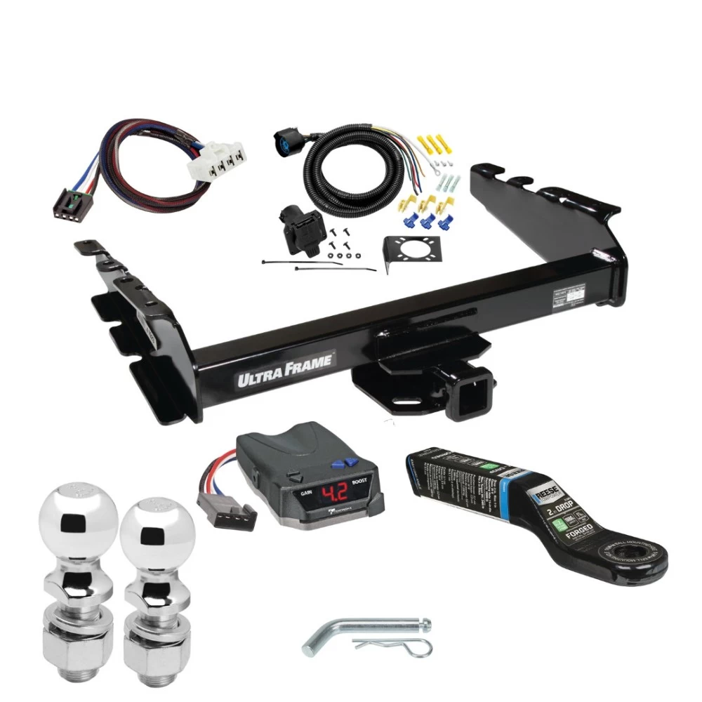 Trailer Tow Hitch For 94-02 Dodge Ram 1500 2500 3500 Standard or Step Bumper 2" Receiver Ultimate Package Class V