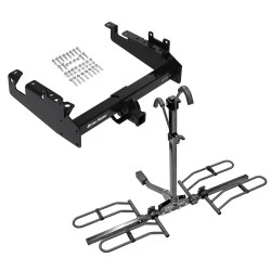 Trailer Tow Hitch For 19-24 Ford F-350 F-450 F-550 Cab and Chassis w/ Platform Style 2 Bike Rack