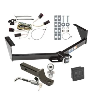 Custom Fit Trailer Hitch Wiring Harness (Plug & Play) 2" Drop Ball-Mount w/ Locking Pin/Clip 2" Chrome Ball Rubber Hitch Plug Cover Installation Hardware Installation Instructions 44006 118300 7005111 7010 Reese Trailer Tow Hitch 04-07 Chrys Reese Trailer Tow Hitch For 04-07 Chrysler Town Country Dodge Grand Caravan Exc SGo Deluxe Package Wiring 2" Ball Mount and Lock