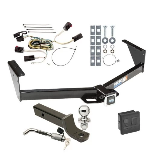 Custom Fit Trailer Hitch Wiring Harness (Plug & Play) 2" Drop Ball-Mount w/ Locking Pin/Clip 2" Chrome Ball Rubber Hitch Plug Cover Installation Hardware Installation Instructions 44006 118300 7005111 7010 Reese Trailer Tow Hitch 04-07 Chrys Reese Trailer Tow Hitch For 04-07 Chrysler Town Country Dodge Grand Caravan Exc SGo Deluxe Package Wiring 2" Ball Mount and Lock