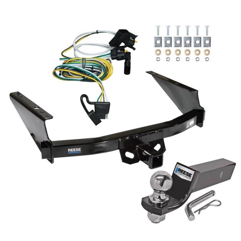 Reese Trailer Tow Hitch For 97-03 Ford F150 2004 Heritage 97-99 F250 Light Duty w/o Factory Wiring Complete Package w/ Wiring and 2" Ball