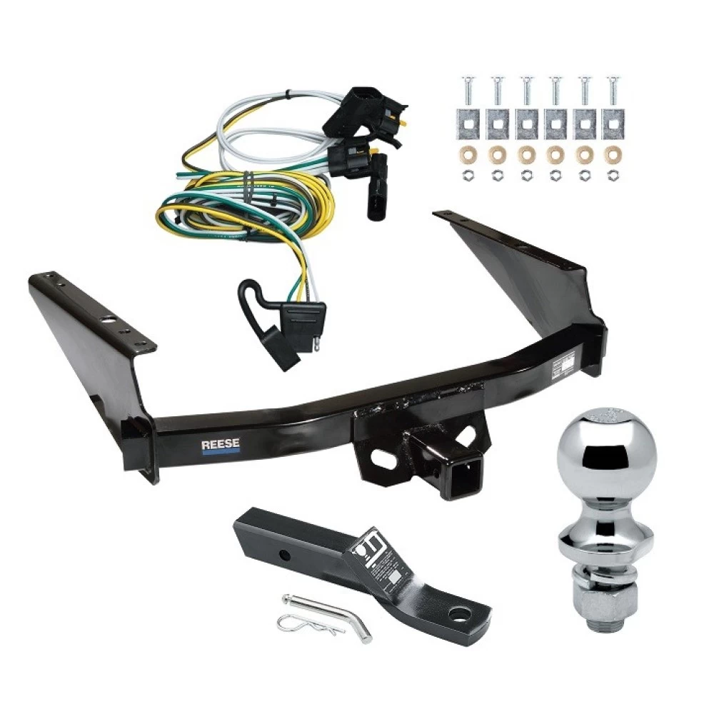 Reese Trailer Tow Hitch For 97-03 Ford F150 2004 Heritage 97-99 F250 Light Duty w/o Factory Wiring Complete Package w/ Wiring and 1-7/8" Ball