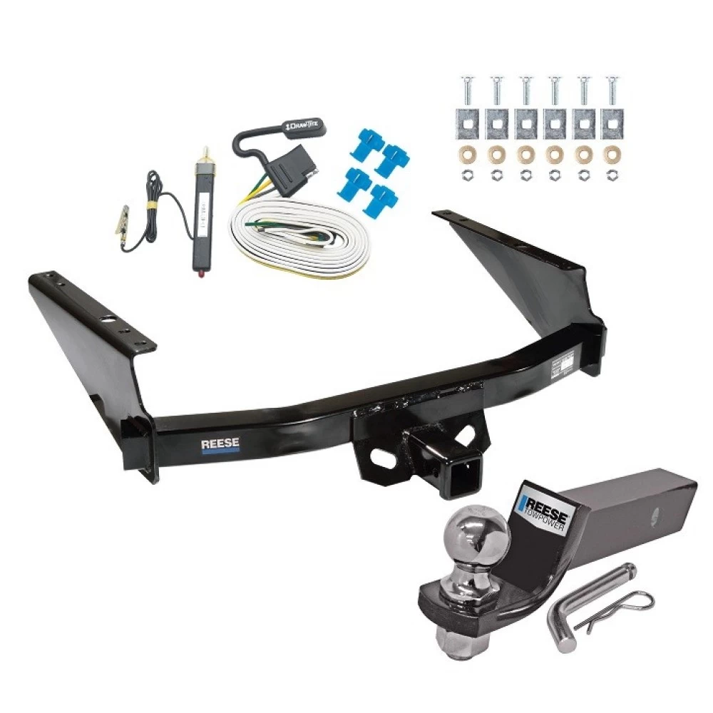 Reese Trailer Tow Hitch For 97-03 Ford F150 2004 Heritage 97-99 F250 Light Duty w/ Existing 4-Flat Complete Package w/ Wiring and 2" Ball