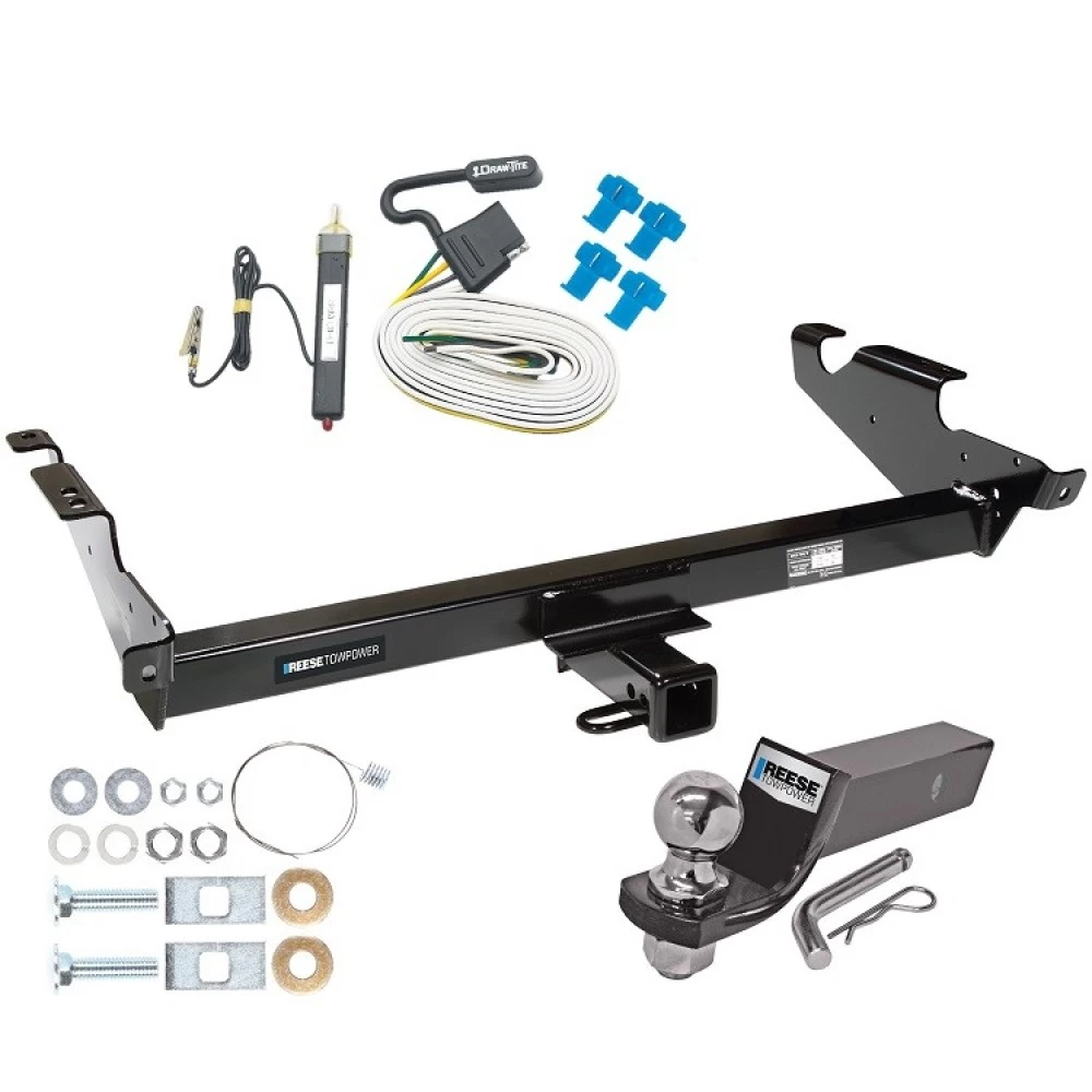 Reese Trailer Tow Hitch For 78-96 Chevy GMC G Series Van Full Size Except Step Bumper Package w/ Wiring and 2" Ball
