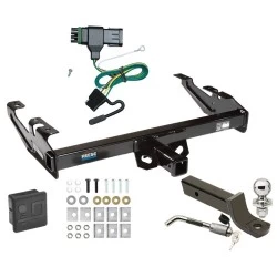 Reese Trailer Tow Hitch For 88-00 Chevy GMC C/K Pickup Standard or Step Bumper Deluxe Package Wiring 2" Ball Mount and Lock