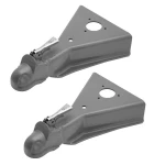 Bulldog 12.5K Cast Head A-Frame Trailer Coupler 2-5/16" Ball Weld-On Wedge-Latch 2-Pack
