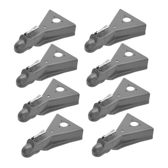 Bulldog 12.5K Cast Head A-Frame Trailer Coupler 2-5/16" Ball Weld-On Wedge Latch – 8 Pack