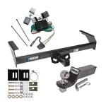 Reese Trailer Tow Hitch For 86-94 Nissan D21 Hardbody 87-97 Pickup All Models Complete Package w/ Wiring and 2" Ball
