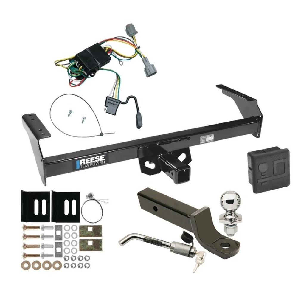 Reese Trailer Tow Hitch For 98-04 Nissan Frontier Deluxe Package Wiring 2" Ball Mount and Lock