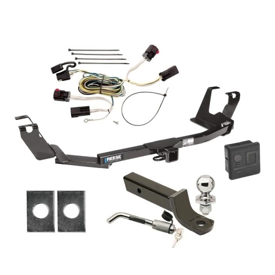 Reese Trailer Tow Hitch For 04-07 Chrysler Town and Country Dodge Grand Caravan w/ Stow-n-Go Seats Deluxe Package Wiring 2" Ball Mount and Lock