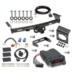 For 05-26 Nissan Frontier 09-12 Suzuki Equator Trailer Hitch Tow PKG w/ Tekonsha BRAKE-EVN Brake Control + Plug & Play BC Adapter + 7-Way RV Wiring By Reese Towpower