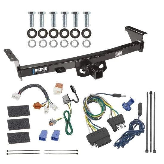 For 2005-2023 Nissan Frontier Trailer Hitch Tow PKG w/ 5-Flat Wiring Harness By Reese Towpower