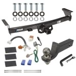 For 2005-2023 Nissan Frontier Trailer Hitch Tow PKG w/ 4-Flat Wiring + Interlock Tactical Starter Kit w/ 2" Drop & 2" Ball By Reese Towpower