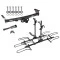 For 2005-2024 Nissan Frontier Trailer Hitch Tow PKG w/ 4 Bike Plaform Style Carrier Rack + Hitch Lock By Reese Towpower