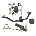 Reese Trailer Tow Hitch For 06-14 Honda Ridgeline All Models Deluxe Package Wiring 2" Ball Mount and Lock