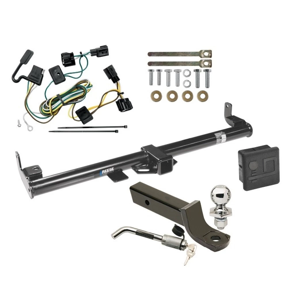 Reese Trailer Tow Hitch For 98-06 Jeep Wrangler TJ All Models Deluxe Package Wiring 2" Ball Mount and Lock