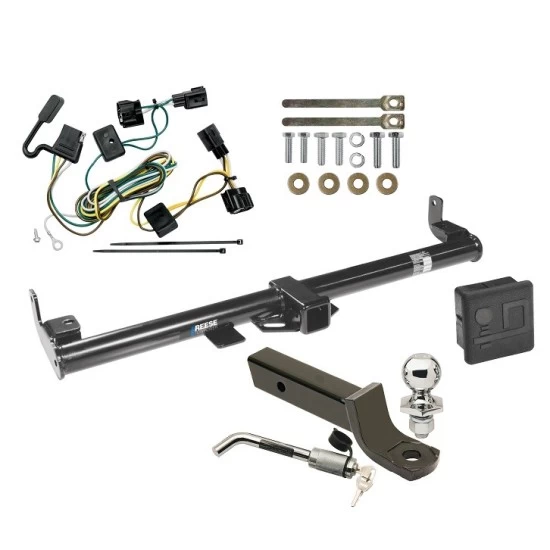Reese Trailer Tow Hitch For 98-06 Jeep Wrangler TJ All Models Deluxe Package Wiring 2" Ball Mount and Lock
