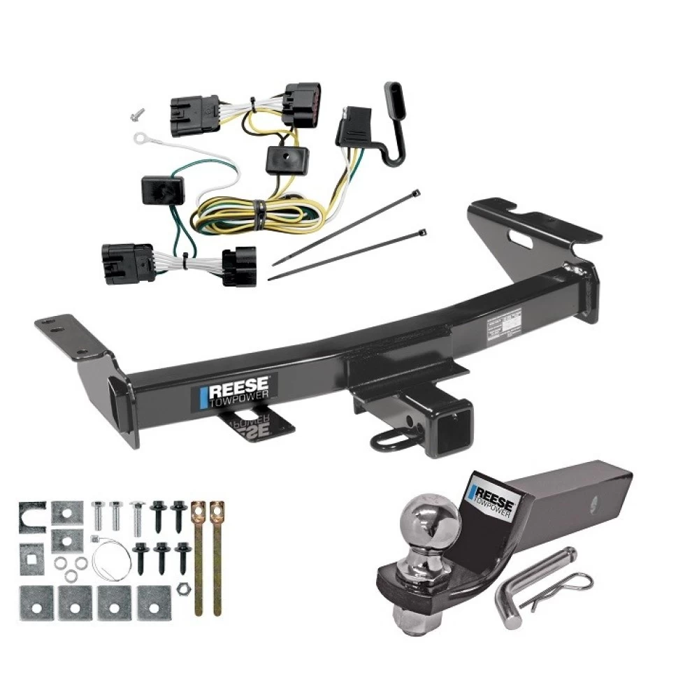 Reese Trailer Tow Hitch For 05-09 Pontiac Montana Chevy Uplander 05-07 Buick Terraza Saturn Relay Complete Package w/ Wiring and 2" Ball