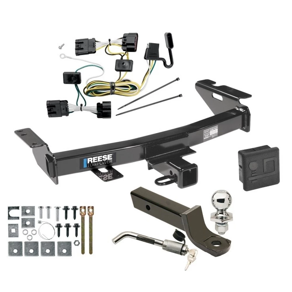 Reese Trailer Tow Hitch For 05-09 Pontiac Montana Chevy Uplander 05-07 Buick Terraza Saturn Relay Deluxe Package Wiring 2" Ball Mount and Lock