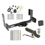 Reese Trailer Tow Hitch For 07-13 Mercedes-Benz Freightliner 07-09 Dodge Sprinter 2500 3500 w/o Factory Step Bumper Deluxe Package Wiring 2" Ball Mount and Lock
