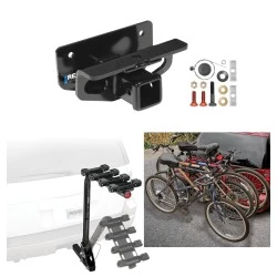 Trailer Hitch w/ 4 Bike Rack For 03-18 Dodge Ram 1500 19-24 Classic 03-10 2500 3500 Except OEM Hitch or Cab & Chassis Approved for Recreational & Offroad Use Carrier for Adult Woman or Child Bicycles Foldable