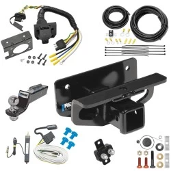 Trailer Hitch Tow Package w/ 7-Way RV Wiring For 03-24 Dodge RAM 1500 03-10 2500 3500 w/ 2" Drop Mount 2" Ball Class 4 2" Receiver Reese