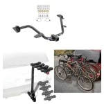 Trailer Hitch w/ 4 Bike Rack For 15-18 Chevy City Express 13-21 Nissan NV200 Approved for Recreational & Offroad Use Carrier for Adult Woman or Child Bicycles Foldable