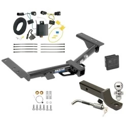 Reese Trailer Tow Hitch For 15-27 Ford Transit 150 250 350 22-27 E-Transit Deluxe Package Wiring 2" Ball Mount and Lock