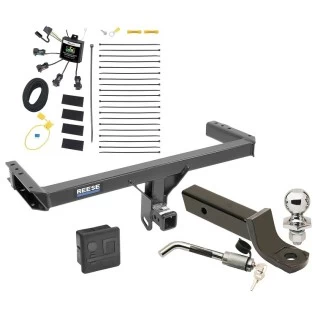 Reese Trailer Tow Hitch For 11-17 Audi Q5 15-25 Porsche Macan Exc S-Models 2" Receiver Deluxe Package w/ Zero Contact Wiring 2" Ball Mount and Lock