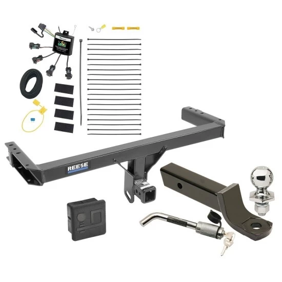 Reese Trailer Tow Hitch For 11-17 Audi Q5 15-25 Porsche Macan Exc S-Models 2" Receiver Deluxe Package w/ Zero Contact Wiring 2" Ball Mount and Lock