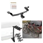 Trailer Hitch w/ 4 Bike Rack For 14-23 Jeep Cherokee Approved for Recreational & Offroad Use Carrier for Adult Woman or Child Bicycles Foldable