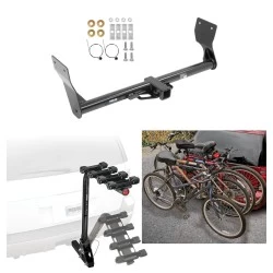 Trailer Hitch w/ 4 Bike Rack For 15-24 Ford Edge Approved for Recreational & Offroad Use Carrier for Adult Woman or Child Bicycles Foldable