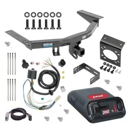 For 16-22 Honda Pilot All Models Trailer Hitch Tow PKG w/ Pro Series POD Brake Control + Plug & Play BC Adapter + 7-Way RV Wiring By Reese Towpower