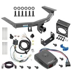 For 16-22 Honda Pilot All Models Trailer Hitch Tow PKG w/ Pro Series Pilot Brake Control + Plug & Play BC Adapter + 7-Way RV Wiring By Reese Towpower