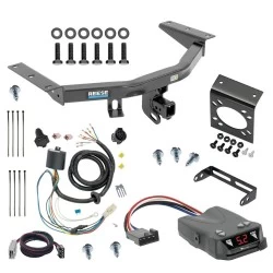 For 16-22 Honda Pilot All Models Trailer Hitch Tow PKG w/ Tekonsha Brakeman IV Brake Control + Plug & Play BC Adapter + 7-Way RV Wiring By Reese Towpower
