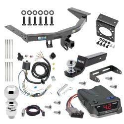 For 2016-2022 Honda Pilot Trailer Hitch Tow PKG w/ Tekonsha BRAKE-EVN Brake Control + Plug & Play BC Adapter + 7-Way RV Wiring + 2" & 2-5/16" Ball & Drop Mount By Reese Towpower