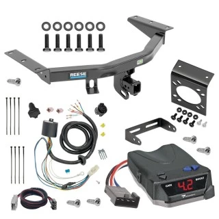 For 2016-2022 Honda Pilot Trailer Hitch Tow PKG w/ Tekonsha BRAKE-EVN Brake Control + Plug & Play BC Adapter + 7-Way RV Wiring By Reese Towpower