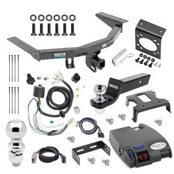 For 2016-2022 Honda Pilot Trailer Hitch Tow PKG w/ Tekonsha Primus IQ Brake Control + Plug & Play BC Adapter + 7-Way RV Wiring + 2" & 2-5/16" Ball & Drop Mount By Reese Towpower