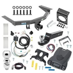 For 2016-2022 Honda Pilot Trailer Hitch Tow PKG w/ Tekonsha Prodigy P3 Brake Control + Plug & Play BC Adapter + 7-Way RV Wiring + 2" & 2-5/16" Ball & Drop Mount By Reese Towpower