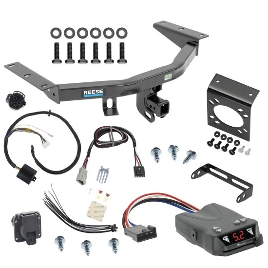 For 2014-2020 Acura MDX Trailer Hitch Tow PKG w/ Tekonsha Brakeman IV Brake Control + Plug & Play BC Adapter + 7-Way RV Wiring (Excludes: w/Full Size Spare Tire Models) By Reese Towpower