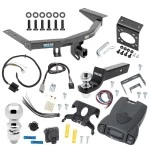 For 2014-2020 Acura MDX Trailer Hitch Tow PKG w/ Tekonsha Prodigy P3 Brake Control + Plug & Play BC Adapter + 7-Way RV Wiring + 2" & 2-5/16" Ball & Drop Mount (Excludes: w/Full Size Spare Tire Models) By Reese Towpower