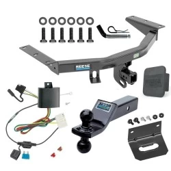 For 2014-2020 Acura MDX Trailer Hitch Tow PKG w/ 4-Flat Wiring + Dual Ball Ball Mount 1-7/8" & 2" Trailer Balls + Pin/Clip + Wiring Bracket + Hitch Cover (Excludes: w/Full Size Spare Tire Models) By Reese Towpower