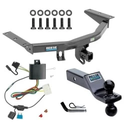 For 2014-2020 Acura MDX Trailer Hitch Tow PKG w/ 4-Flat Wiring + Dual Ball Ball Mount 1-7/8" & 2" Trailer Balls + Pin/Clip (Excludes: w/Full Size Spare Tire Models) By Reese Towpower