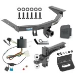 For 2014-2020 Acura MDX Trailer Hitch Tow PKG w/ 4-Flat Wiring + Dual Adjustable Drop Rise Ball Ball Mount 2" & 2-5/16" Trailer Balls + Pin/Clip + Wiring Bracket + Hitch Cover (Excludes: w/Full Size Spare Tire Models) By Reese Towpower