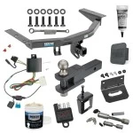 For 2014-2020 Acura MDX Trailer Hitch Tow PKG w/ 4-Flat Wiring + Clevis Hitch Ball Mount w/ 2" Ball + Wiring Bracket + Hitch Cover + Dual Hitch & Coupler Locks + Wiring Tester + Ball Lube + Electric Grease + Ball Wrench + Anti Rattle Device (Excl