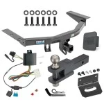 For 2014-2020 Acura MDX Trailer Hitch Tow PKG w/ 4-Flat Wiring + Clevis Hitch Ball Mount w/ 2" Ball + Pin/Clip + Wiring Bracket + Hitch Cover (Excludes: w/Full Size Spare Tire Models) By Reese Towpower