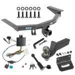 For 2014-2020 Acura MDX Trailer Hitch Tow PKG w/ 4-Flat Wiring + Interlock Tactical Starter Kit w/ 2" Drop & 2" Ball + Tactical Dogbone Lock + Wiring Bracket (Excludes: w/Full Size Spare Tire Models) By Reese Towpower